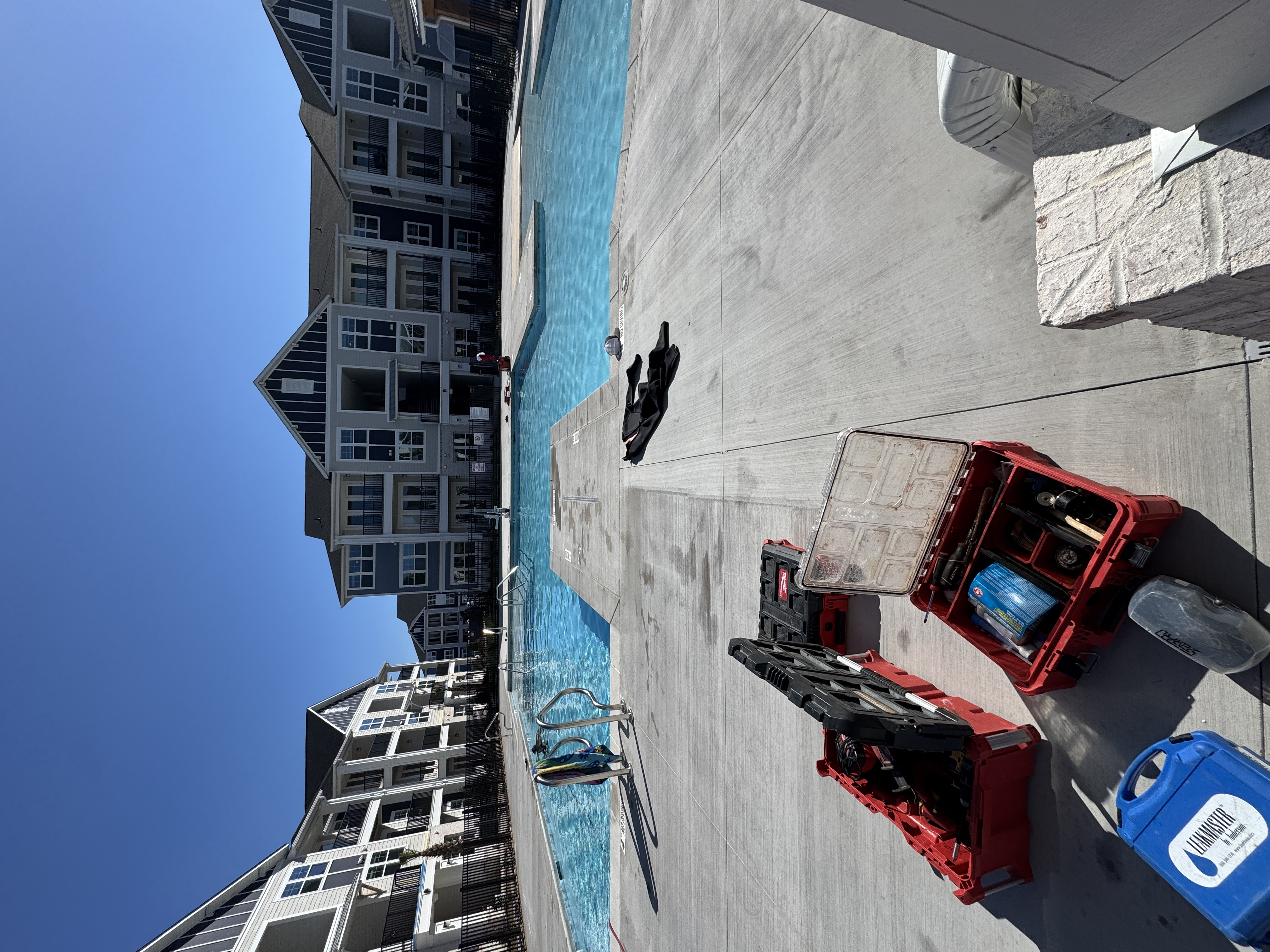 J.R. Reyes — Leak Locators East Coast owner on-site at a Wilmington NC pool