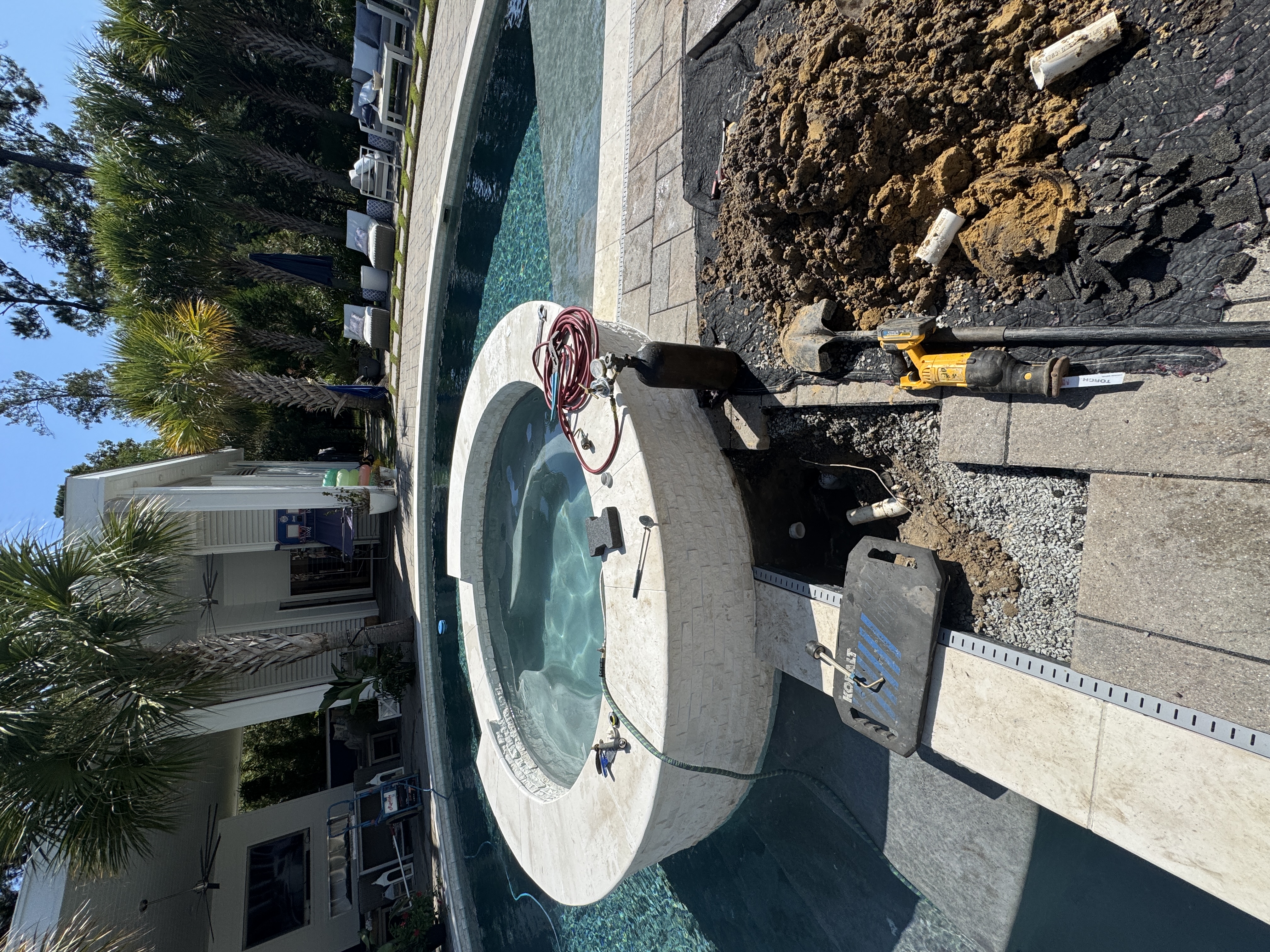 Underground broken line excavation and repair Leland NC