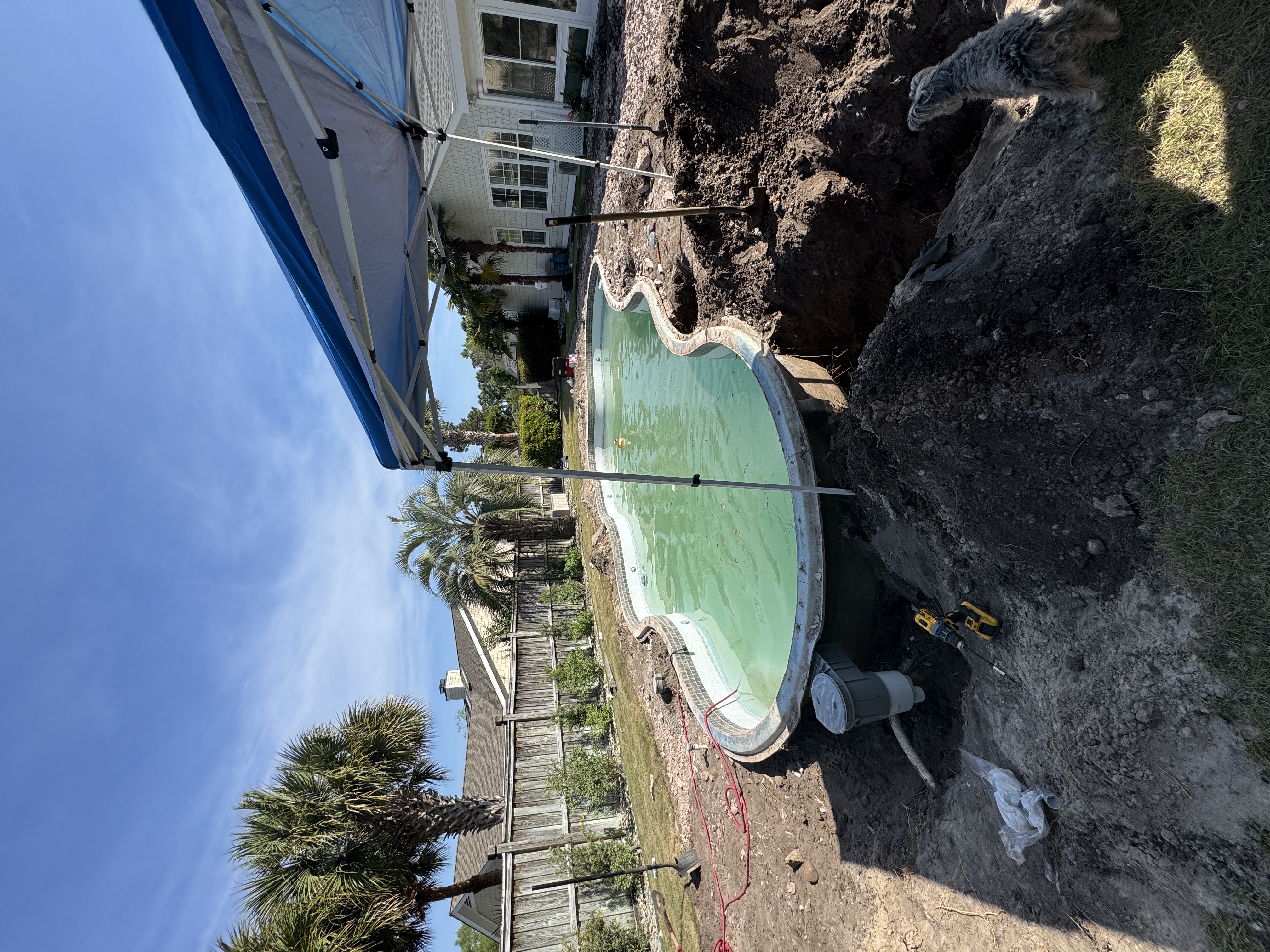 Pool excavation and underground repair in progress Wilmington NC